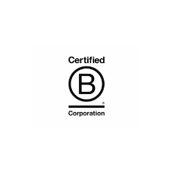 Logo Certified B Corporation, symbole de l'engagement des entreprises pour des pratiques sociales et environnementales responsables.